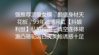 强推荐顶级女模，颜值身材天花板，99年微博网红【抖娘利世】私拍视图，真空连体裙激凸骆驼齿白虎美鲍诱惑十足