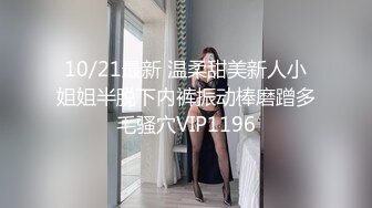 10/21最新 温柔甜美新人小姐姐半脱下内裤振动棒磨蹭多毛骚穴VIP1196