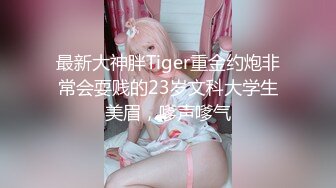 最新大神胖Tiger重金约炮非常会耍贱的23岁文科大学生美眉，嗲声嗲气